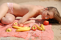 Naked party girl shows her body