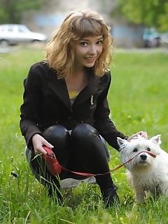 Cute blonde showing pink