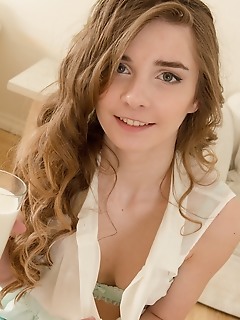 Sweet brunette lays her soft skin down in her bed to embrace all the irresistible feminine qualities she had hidden. Sweet brunette lays her soft skin down in her bed to embrace all the irresistible feminine qualities she had hidden.