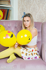 Cute girl with balloons